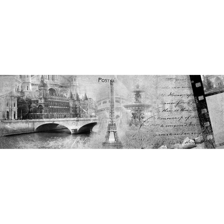 Scrapbook of Paris, Black and White (long) Wall Art