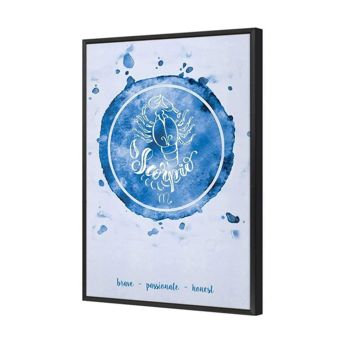 Scorpio Zodiac Watercolour, Blue Wall Art